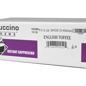 English Toffee Instant Cappuccino Mix 6x2 Lb. Case