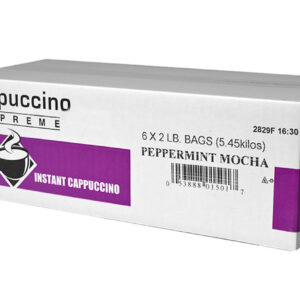 Peppermint Mocha Instant Cappuccino Mix 6x2 Lb Case