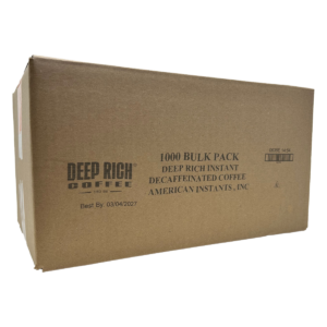 Deep Rich Decaf Instant Coffee 1000 Count Single Serve 1.4 gram Packets