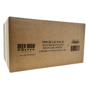 Deep Rich Instant Coffee 1000 Count Single Serve 1.4 gram Packets