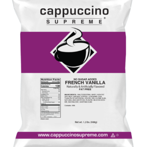 No Sugar Added French Vanilla Instant Cappuccino Mix 1.2 Lb. Bag