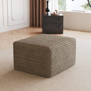 Sofa ottoman ,No Assembly Required,Camel(Plush Corduroy Fabric)