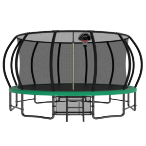 15FT Trampoline with Basketball Hoop - Recreational Trampolines with Ladder ,Shoe Bag and Galvanized Anti-Rust Coating