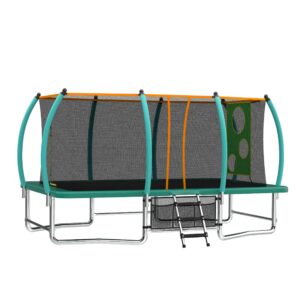 8X14FT Outdoor Square Trampolines for Kids Adults Long Rectangular Tumbling Trampoline