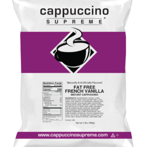 Fat Free French Vanilla Instant Cappuccino Mix 2 Lb. Bag