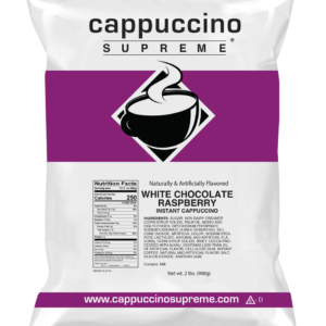 White Chocolate Raspberry Instant Cappuccino Mix 2 Lb. Bag
